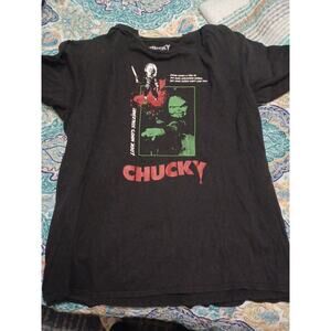 Chucky Graphic T Shirt Men 3XL Look Whos Talking Black Cotton A-017